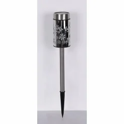 Luminaires Globo Lighting lampe solaire Globo LED Acier inoxydable, 2 lumières, Changeur de couleurs