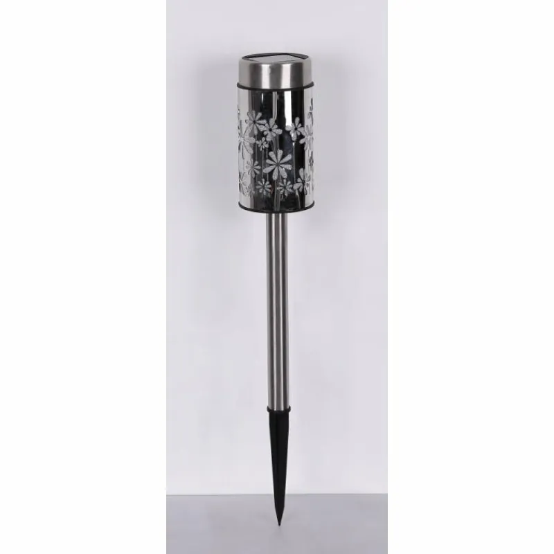 Luminaires Globo Lighting lampe solaire Globo LED Acier inoxydable, 2 lumières, Changeur de couleurs