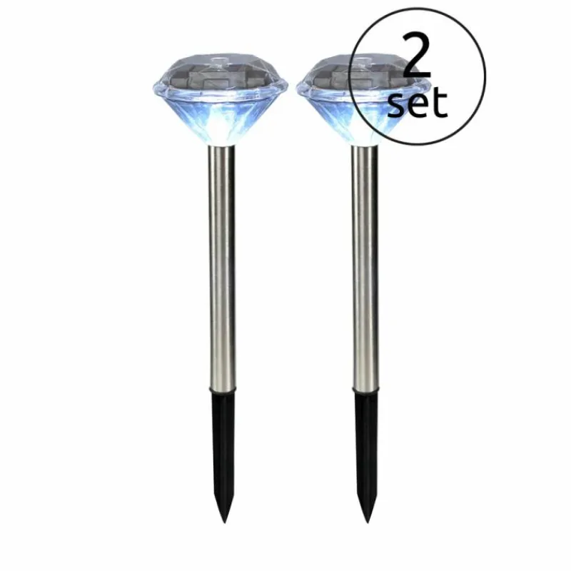 Luminaires Globo Lighting lampe solaire Globo LED Acier inoxydable, 1 lumière