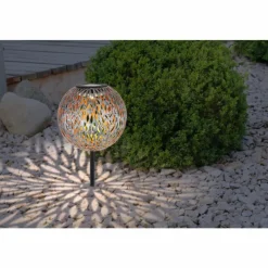 Lampes Dorées-Luminaires Globo Lighting lampe solaire Globo LED Argenté, 1 lumière