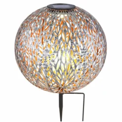 Lampes Dorées-Luminaires Globo Lighting lampe solaire Globo LED Argenté, 1 lumière