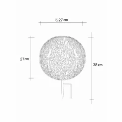 Lampes Dorées-Luminaires Globo Lighting lampe solaire Globo LED Argenté, 1 lumière