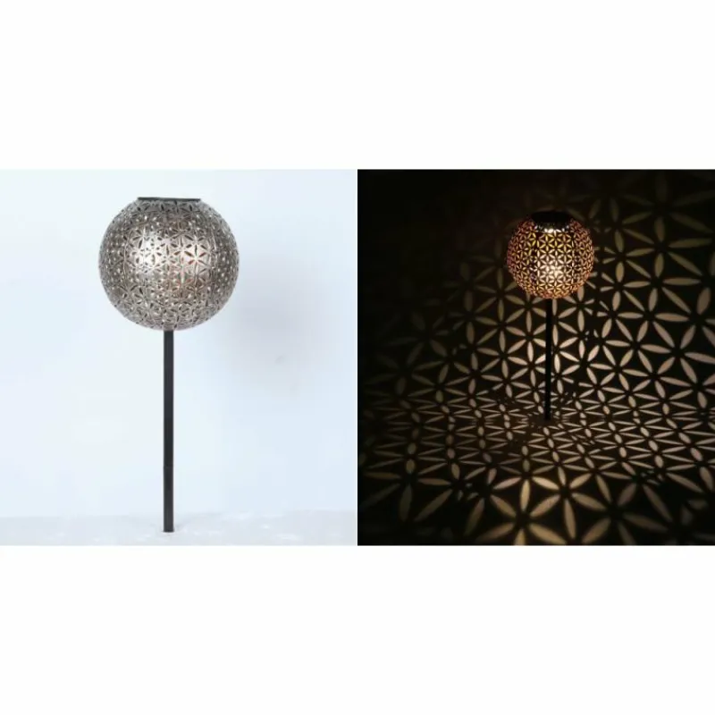 Lampes Dorées-Luminaires Globo Lighting lampe solaire Globo LED Argenté, 1 lumière