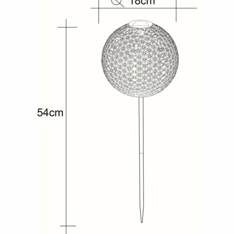 Lampes Dorées-Luminaires Globo Lighting lampe solaire Globo LED Argenté, 1 lumière