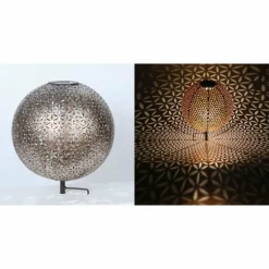 Lampes Dorées-Luminaires Globo Lighting lampe solaire Globo LED Argenté, 1 lumière