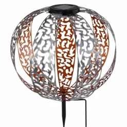 Lampes À Boules-Luminaires Globo Lighting lampe solaire Globo LED Argenté, 1 lumière