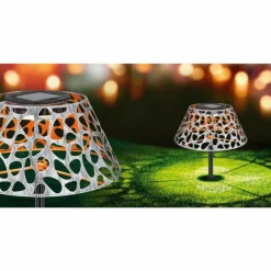 Lampes Dorées-Luminaires Globo Lighting lampe solaire Globo LED Argenté, 1 lumière