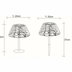 Lampes Dorées-Luminaires Globo Lighting lampe solaire Globo LED Argenté, 1 lumière