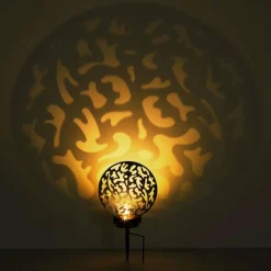 Lampes À Boules-Luminaires Globo Lighting lampe solaire Globo LED Argenté, 2 lumières