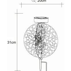 Lampes À Boules-Luminaires Globo Lighting lampe solaire Globo LED Argenté, 1 lumière