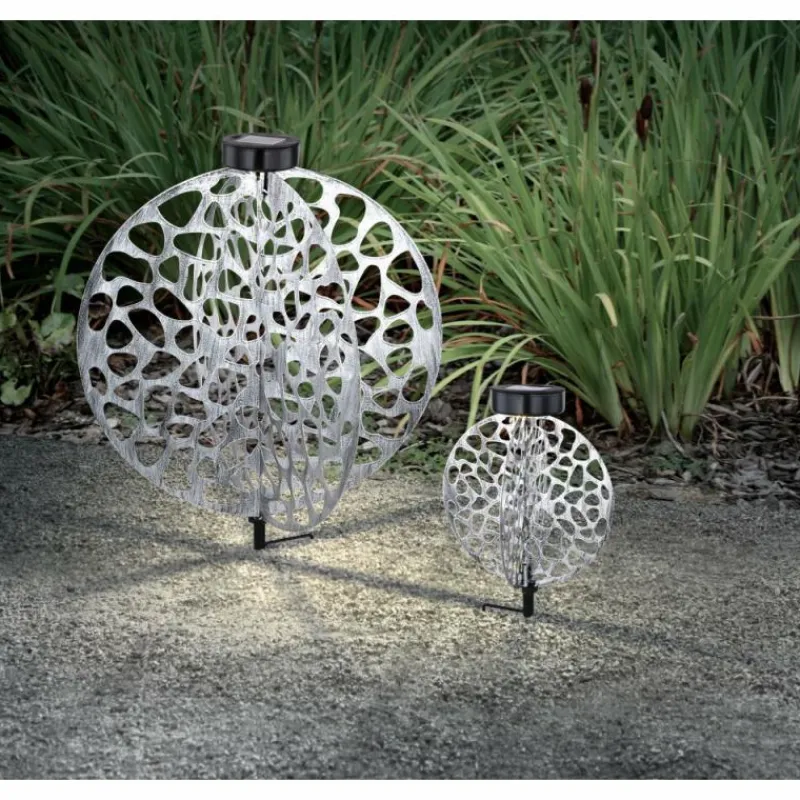 Lampes À Boules-Luminaires Globo Lighting lampe solaire Globo LED Argenté, 1 lumière