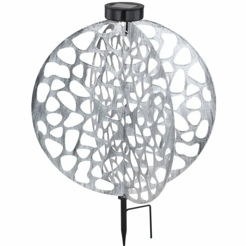 Lampes À Boules-Luminaires Globo Lighting lampe solaire Globo LED Argenté, 1 lumière