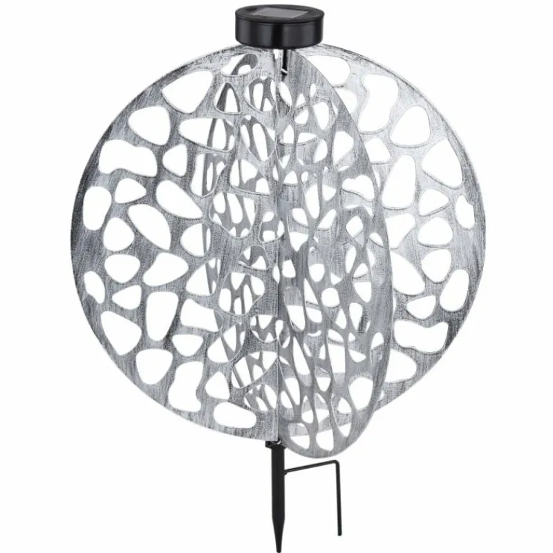Lampes À Boules-Luminaires Globo Lighting lampe solaire Globo LED Argenté, 1 lumière