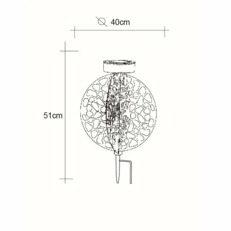 Lampes À Boules-Luminaires Globo Lighting lampe solaire Globo LED Argenté, 1 lumière
