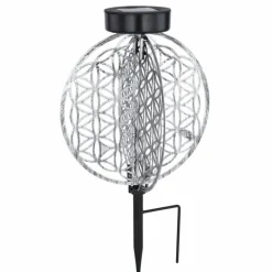 Lampes À Boules-Luminaires Globo Lighting lampe solaire Globo LED Argenté, 1 lumière