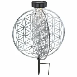 Lampes À Boules-Luminaires Globo Lighting lampe solaire Globo LED Argenté, 1 lumière