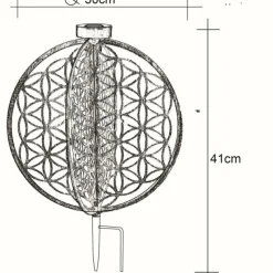 Lampes À Boules-Luminaires Globo Lighting lampe solaire Globo LED Argenté, 1 lumière