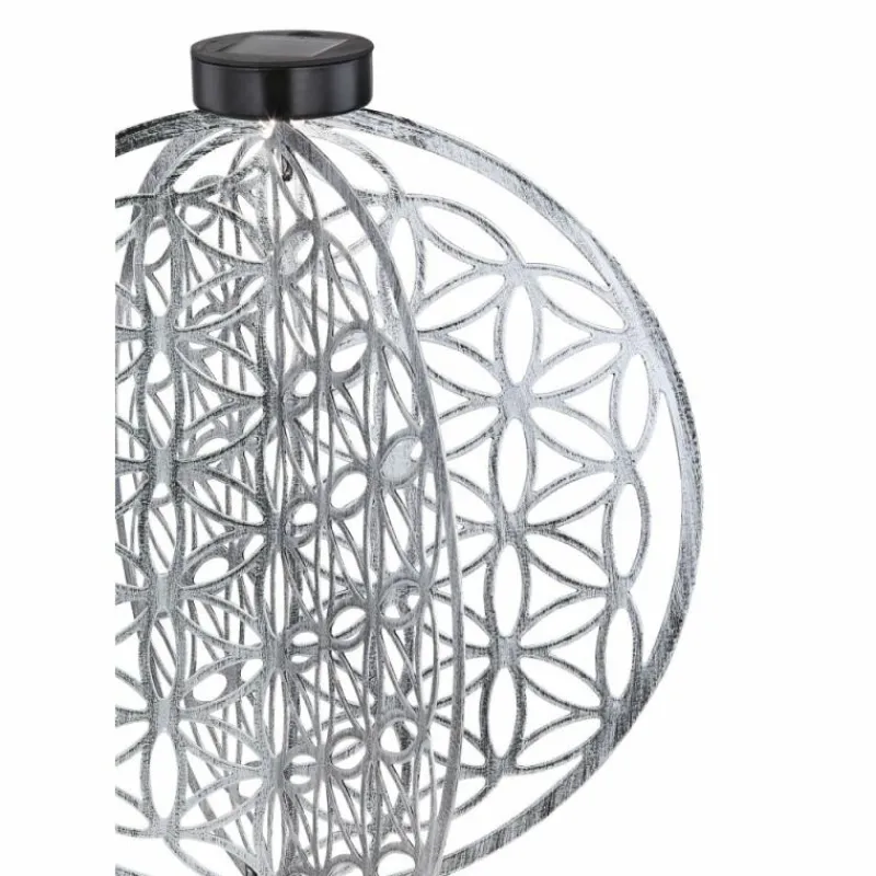 Lampes À Boules-Luminaires Globo Lighting lampe solaire Globo LED Argenté, 1 lumière