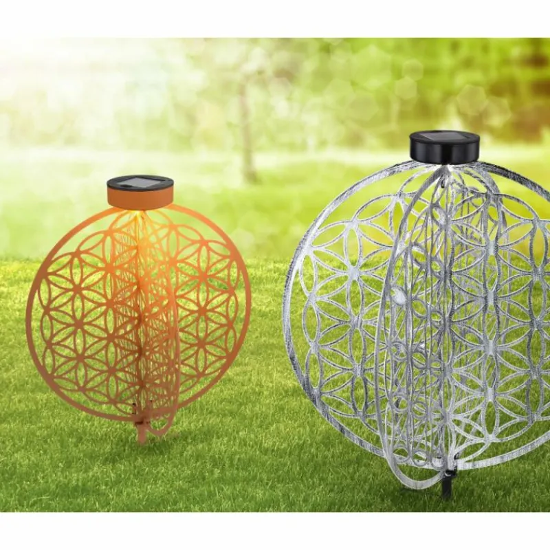 Lampes À Boules-Luminaires Globo Lighting lampe solaire Globo LED Argenté, 1 lumière