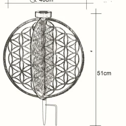 Lampes À Boules-Luminaires Globo Lighting lampe solaire Globo LED Argenté, 1 lumière