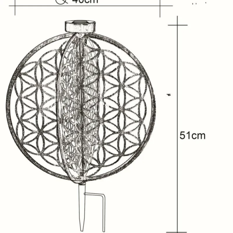 Lampes À Boules-Luminaires Globo Lighting lampe solaire Globo LED Argenté, 1 lumière