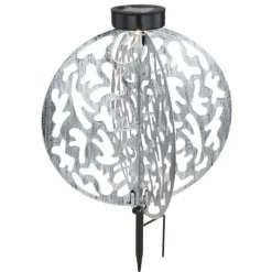 Lampes À Boules-Luminaires Globo Lighting lampe solaire Globo LED Argenté, 1 lumière