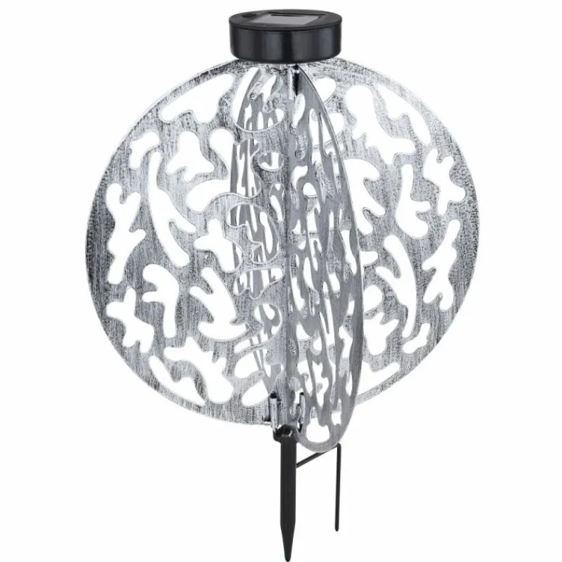 Lampes À Boules-Luminaires Globo Lighting lampe solaire Globo LED Argenté, 1 lumière
