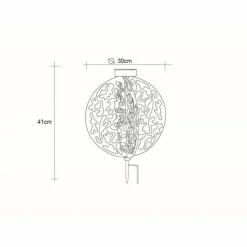 Lampes À Boules-Luminaires Globo Lighting lampe solaire Globo LED Argenté, 1 lumière