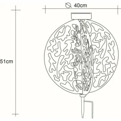 Lampes À Boules-Luminaires Globo Lighting lampe solaire Globo LED Argenté, 1 lumière