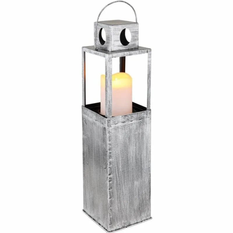 Luminaires Rustiques-Luminaires Globo Lighting lampe solaire Globo LED Argent Oxydé, 1 lumière