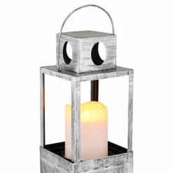 Luminaires Rustiques-Luminaires Globo Lighting lampe solaire Globo LED Argent Oxydé, 1 lumière