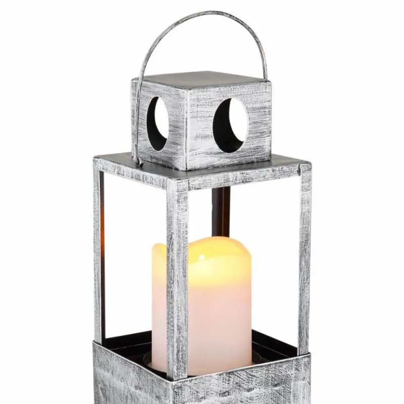 Luminaires Rustiques-Luminaires Globo Lighting lampe solaire Globo LED Argent Oxydé, 1 lumière