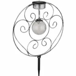 Luminaires Rustiques-Luminaires Globo Lighting lampe solaire Globo LED Argent Oxydé, 1 lumière