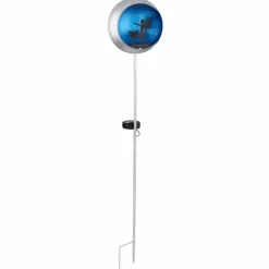 Luminaires Rustiques-Luminaires Globo Lighting lampe solaire Globo LED Bleu, Argenté, 1 lumière