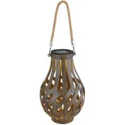 Lampes En Bois-Luminaires Globo Lighting lampe solaire Globo LED Brun, 1 lumière