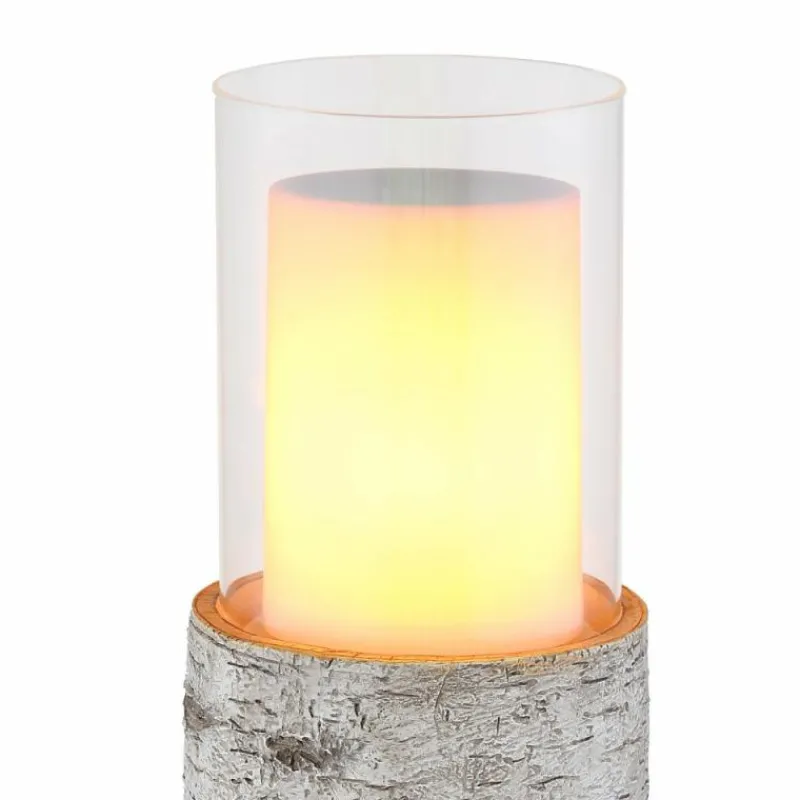 Lampes En Bois-Luminaires Globo Lighting lampe solaire Globo LED Bois clair, 12 lumières