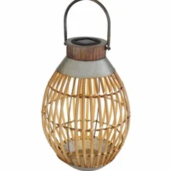 Lampes En Bois-Luminaires Globo Lighting lampe solaire Globo LED Bois clair, 1 lumière