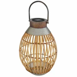 Lampes En Bois-Luminaires Globo Lighting lampe solaire Globo LED Bois clair, 1 lumière