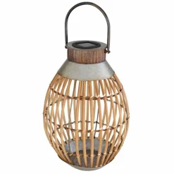 Lampes En Bois-Luminaires Globo Lighting lampe solaire Globo LED Bois clair, 1 lumière