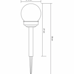 Lampes À Boules-Luminaires Globo Lighting lampe solaire Globo LED Gris, 1 lumière