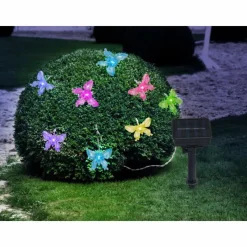 Luminaires Globo Lighting Lampe solaire Globo LED Noir, 10 lumières, Changeur de couleurs