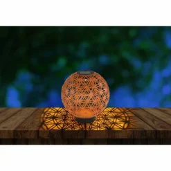 Lampes À Boules-Luminaires Globo Lighting lampe solaire Globo LED Noir, 1 lumière