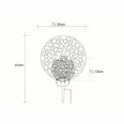 Lampes À Boules-Luminaires Globo Lighting lampe solaire Globo LED Noir, 2 lumières