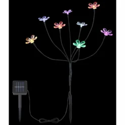 Luminaires Globo Lighting lampe solaire Globo LED Noir, 8 lumières