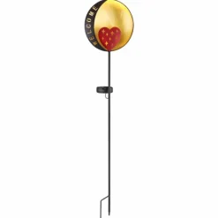 Lampes Dorées-Luminaires Globo Lighting lampe solaire Globo LED Rouge, Noir doré, 1 lumière