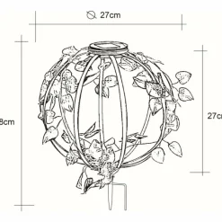 Lampes À Boules-Luminaires Globo Lighting lampe solaire Globo LED Rouille, 1 lumière