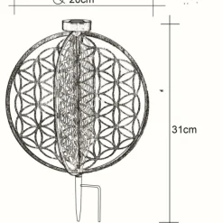 Lampes À Boules-Luminaires Globo Lighting lampe solaire Globo LED Rouille, 1 lumière