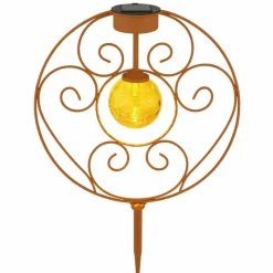 Luminaires Rustiques-Luminaires Globo Lighting lampe solaire Globo LED Rouille, 1 lumière
