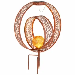 Luminaires Rustiques-Luminaires Globo Lighting lampe solaire Globo LED Rouille