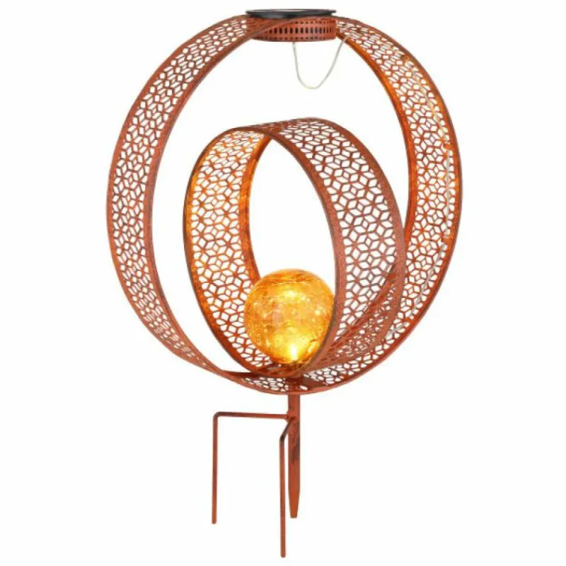 Luminaires Rustiques-Luminaires Globo Lighting lampe solaire Globo LED Rouille